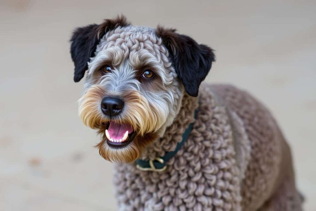 Italienischer wasserhund zeigt seinen wachen und freundlichen charakter